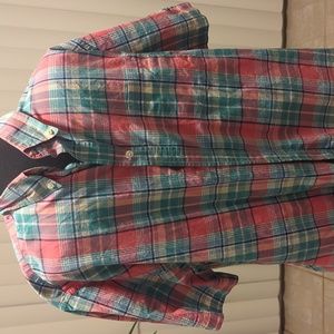 Plaid button down shirt